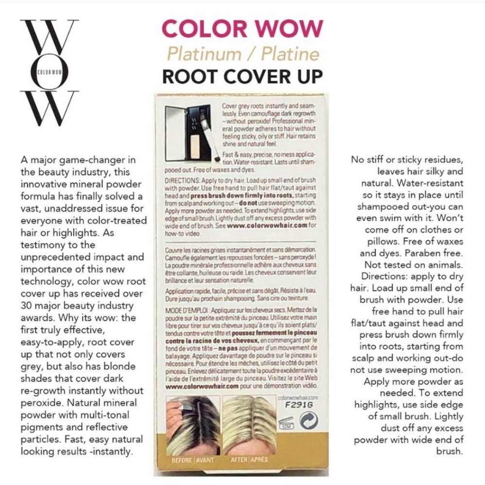 COLOR 𝐖𝐎𝐖 Root Cover Up Platinum powder - Picture 2 of 11